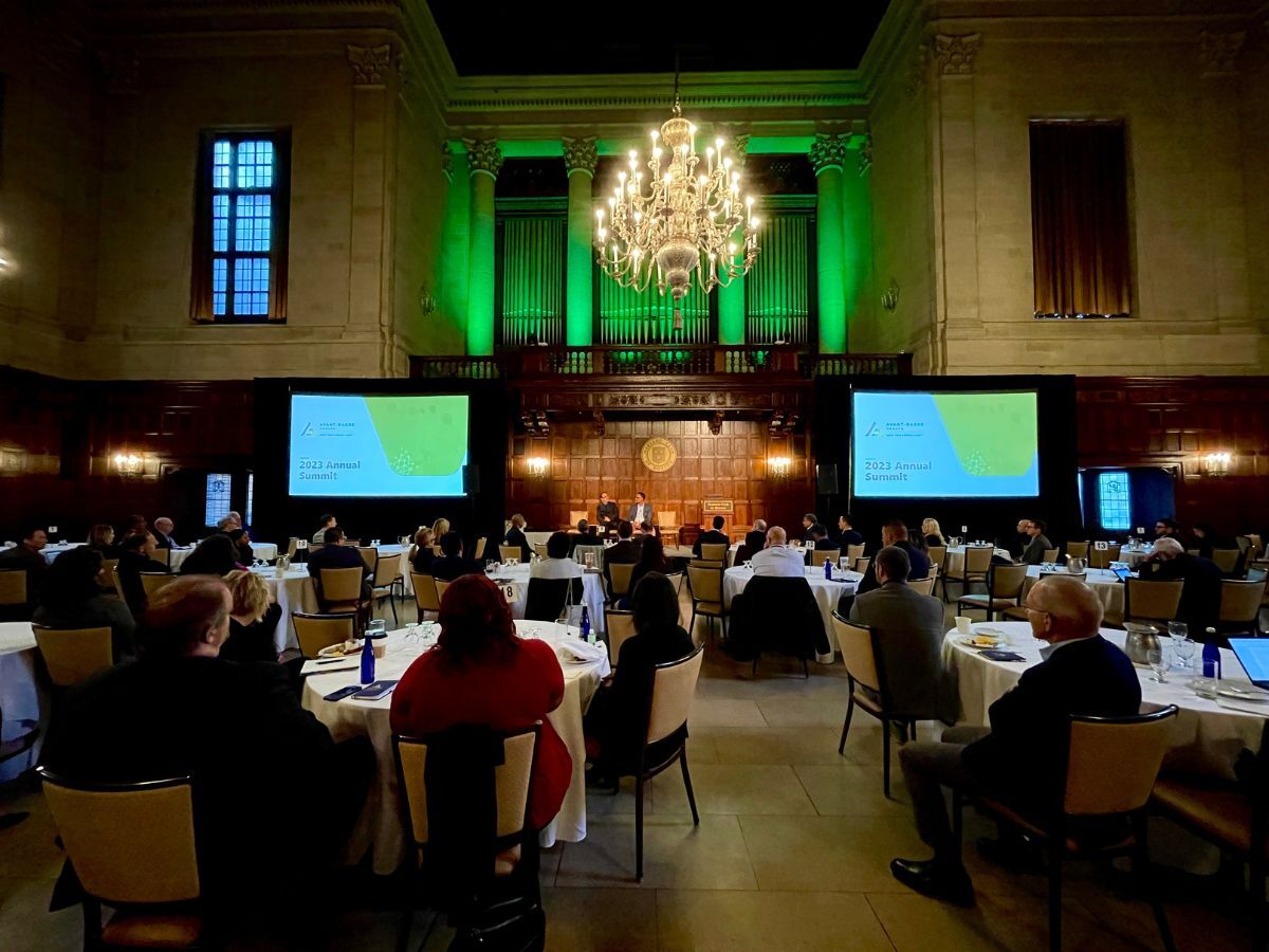 Summit attendees networking